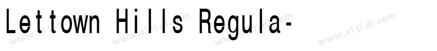 Lettown Hills Regula字体转换